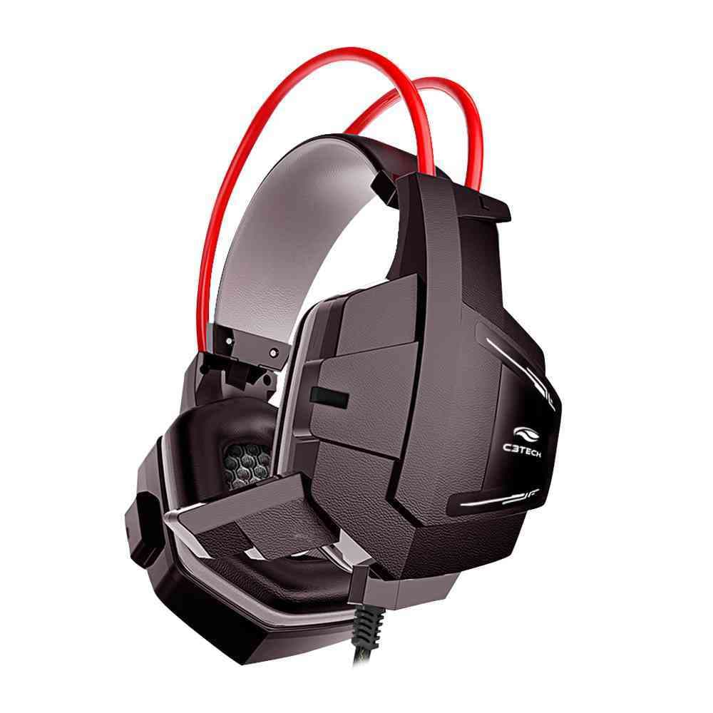 Headset Gamer C3Tech Sparrow PH-G11BK, Estéreo, Com Microfone, P2, Over-Ear, Preto