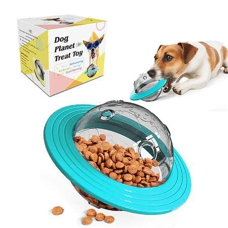 Comedouro Interativo Pet Dog Planet Treat Toy Dispenser de Ração Brinquedo Inteligente Antiestresse para Cães e Gatos