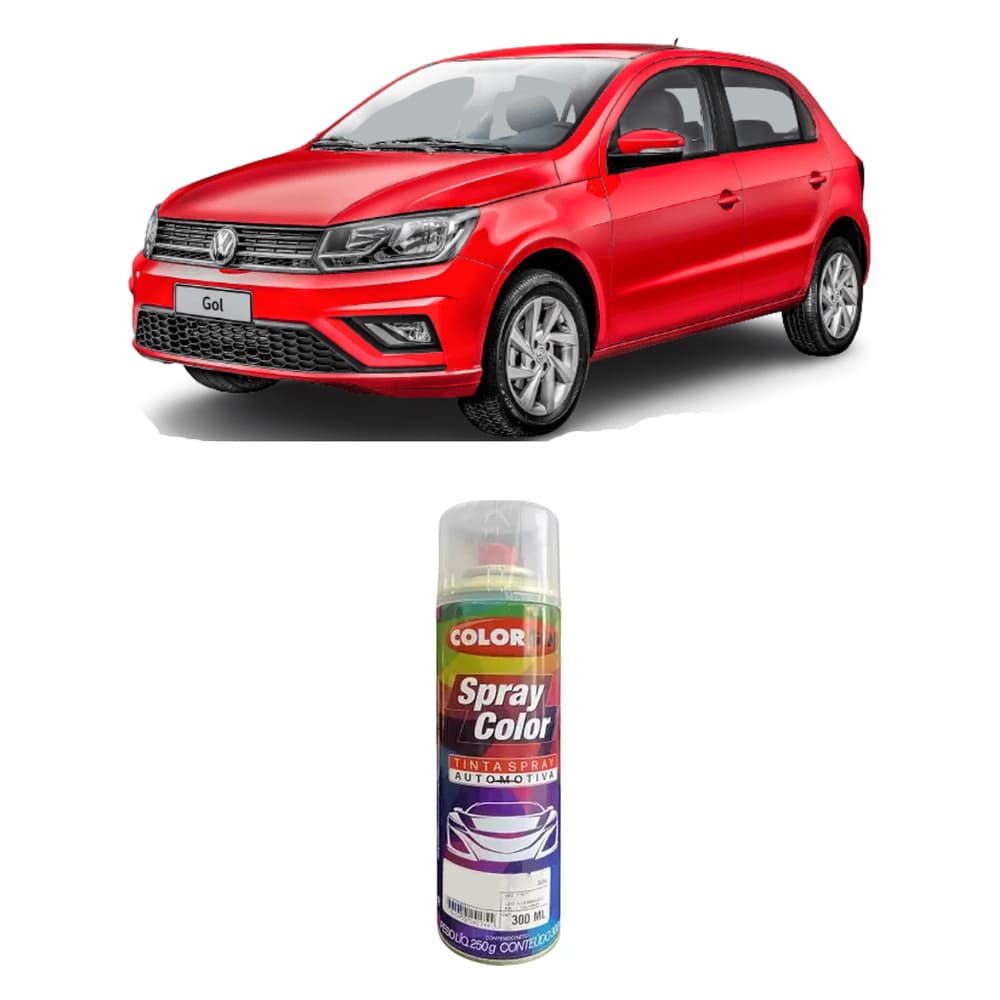 Tinta Automotiva Colorgin Vermelho Flash Vw Spray