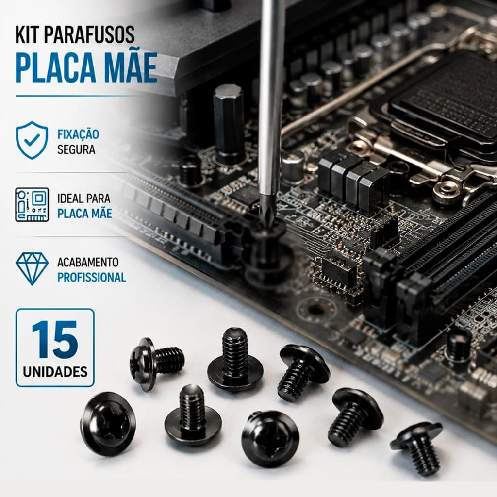 Parafuso de Placa Mãe Kit Com 15 Unidades