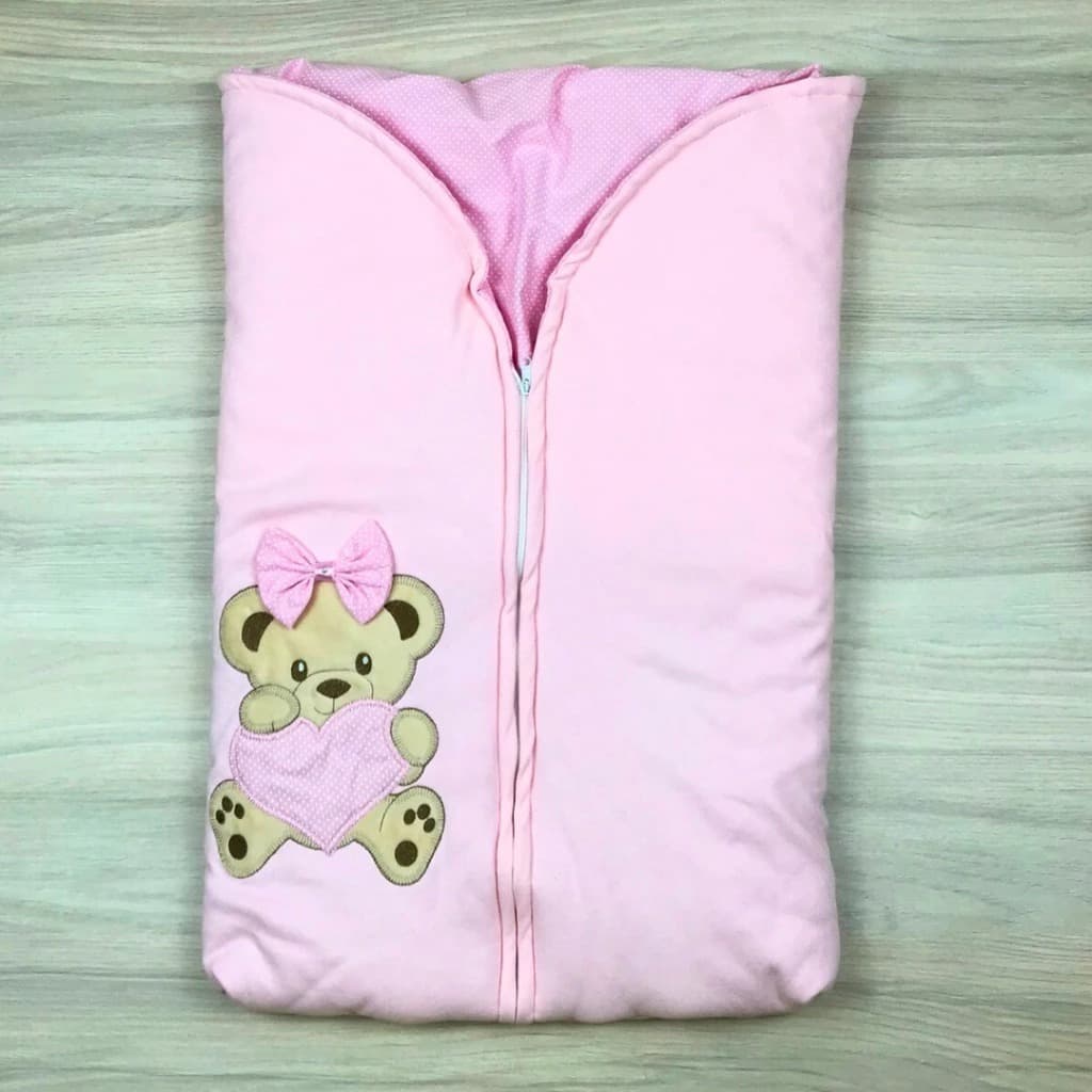 Saco de dormir de luxo para bebê malha 100% algodão
