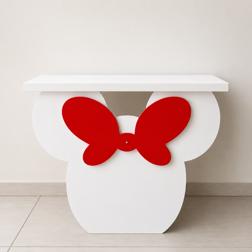 Mesa Minnie Mouse Lançamento Mdf Decorado Para Festas