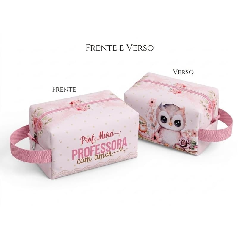 Nécessaire Box  Professora Personalizada Com Nome/Nécessaire dia Dos professores
