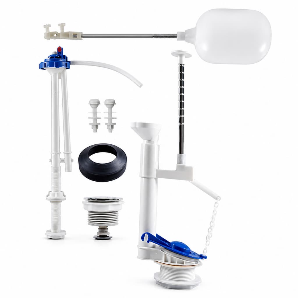Kit Mecanismo Completo Universal  Caixa Acoplada Universal  Branco Acionamento Superior SUP MU SP