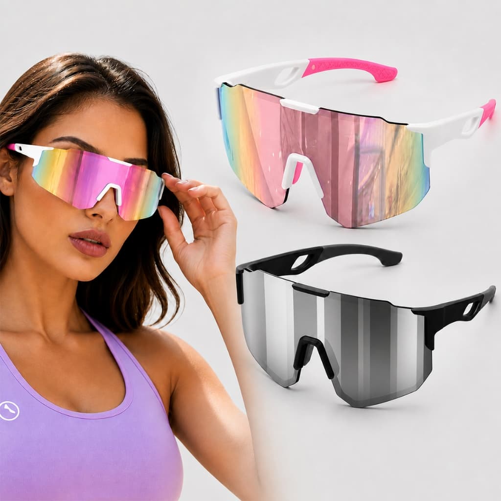 Kit 2 Óculos de Sol Ciclismo Beach Tennis UV400 Corrida