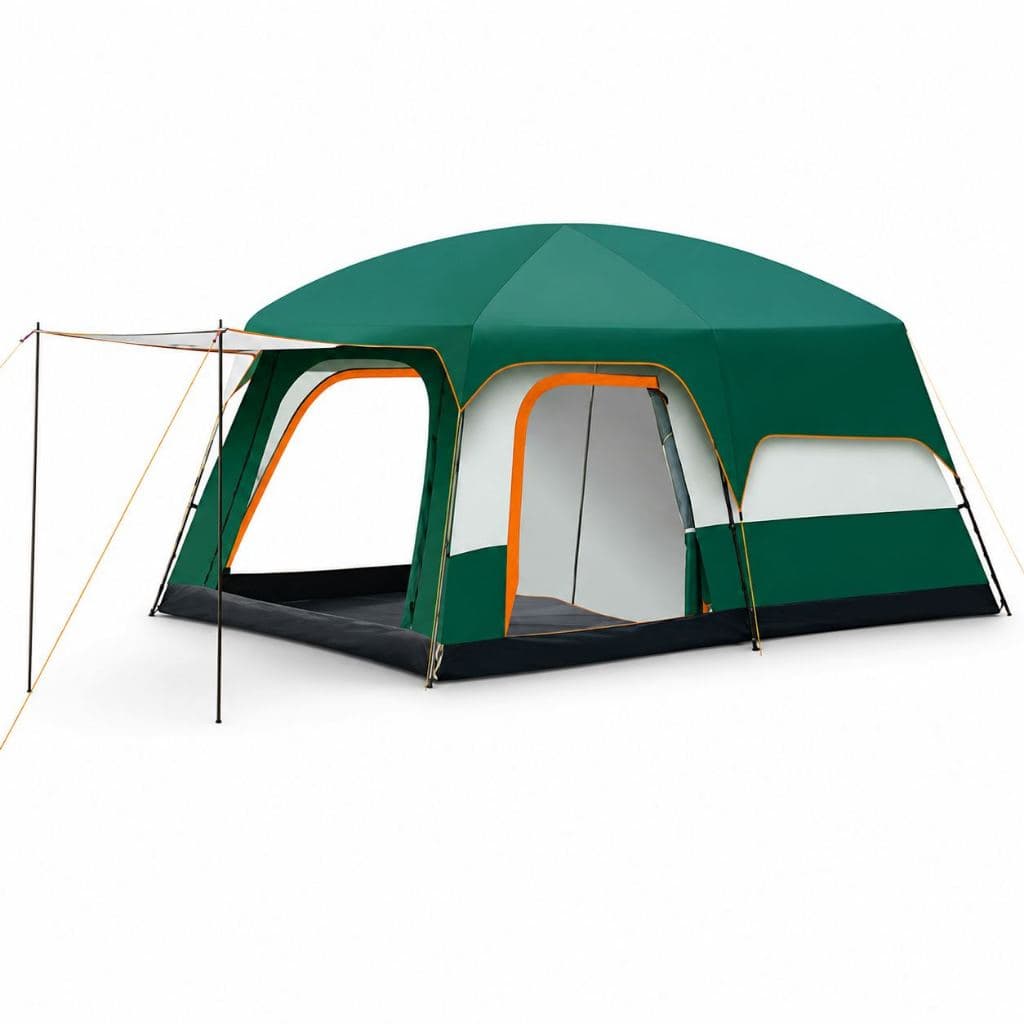 Barraca de Camping Familiar 2 Quartos Grande Capacidade Para 4 a 8 Pessoas Impermeável