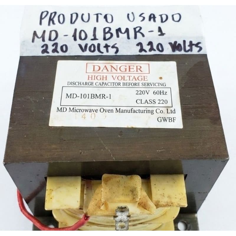 Transformador MD-101MBR-1 220 Volts (SEM FUSÍVEL DE RETARDO)(PRODUTO DESTINADO A TÉCNICOS)