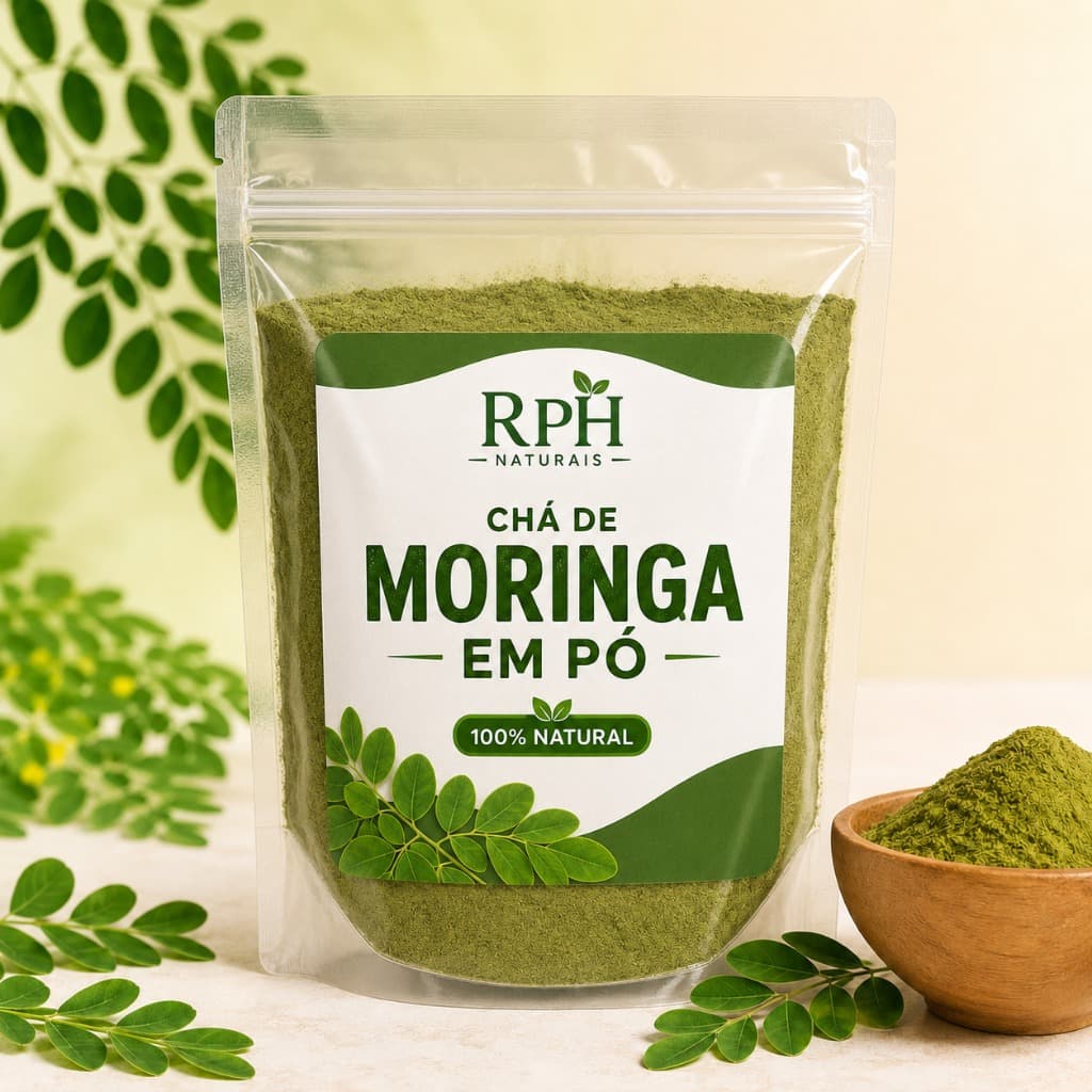 Chá de Moringa em Pó  100% Pura, Natural e Orgânico | Imunidade e Energia