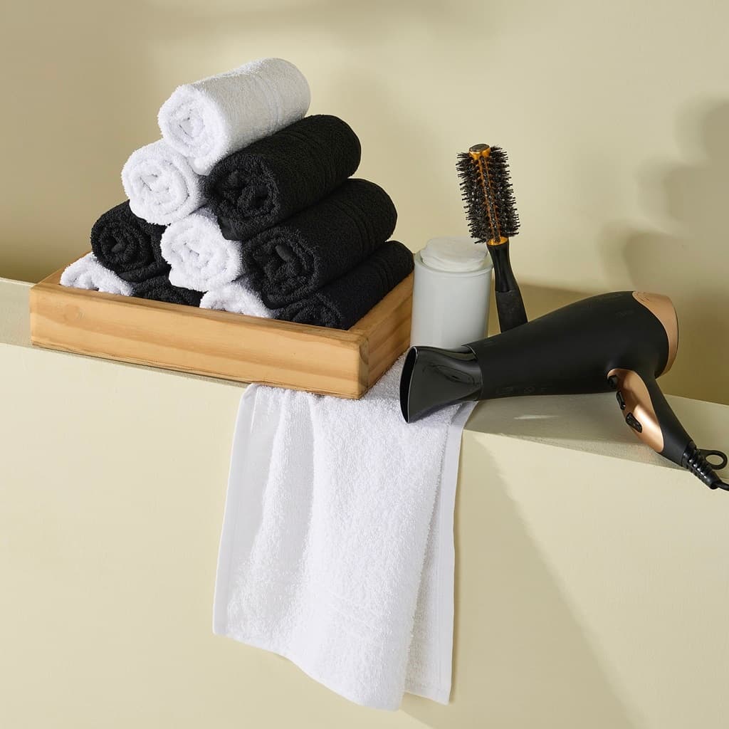 Kit 10 Toalhas de Rosto Para Salão Premium Toque Macio 45x70cm