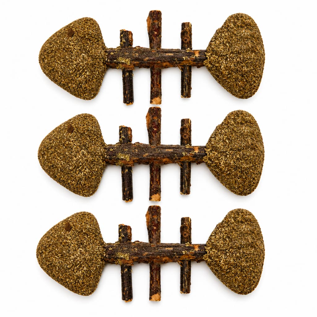 Kit 3 Peixes Interativos Para Gatos Com Catnip e Matatabi