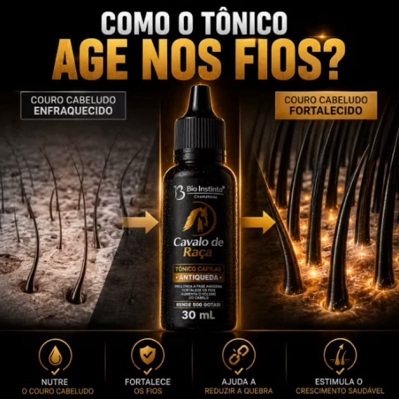 Tônico Capilar Antiqueda Cavalo de Raça 30ml - Bio Instinto