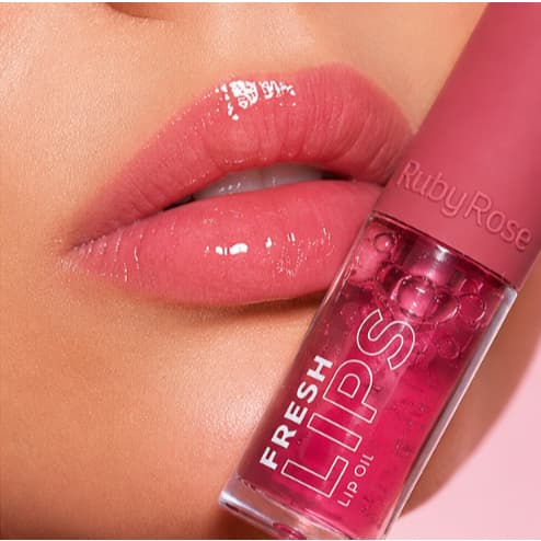 Lip Oil Ruby Rose Fresh Lips – Hidratação, Brilho e Efeito Gloss | Cores Variadas