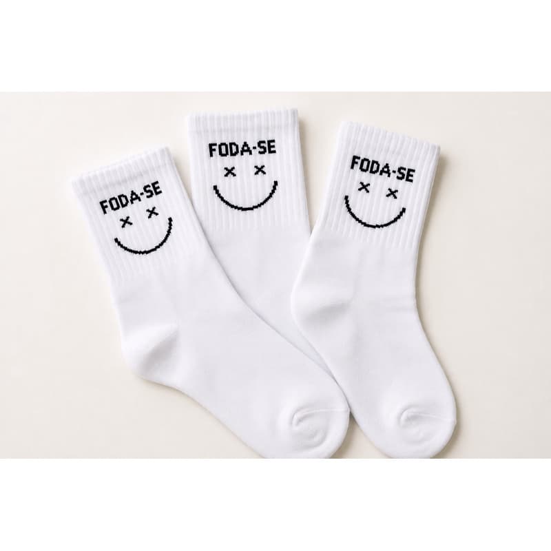 Kit 3 pares de meias cano Alto Estampa divertida confortável para academia Esporte Corrida