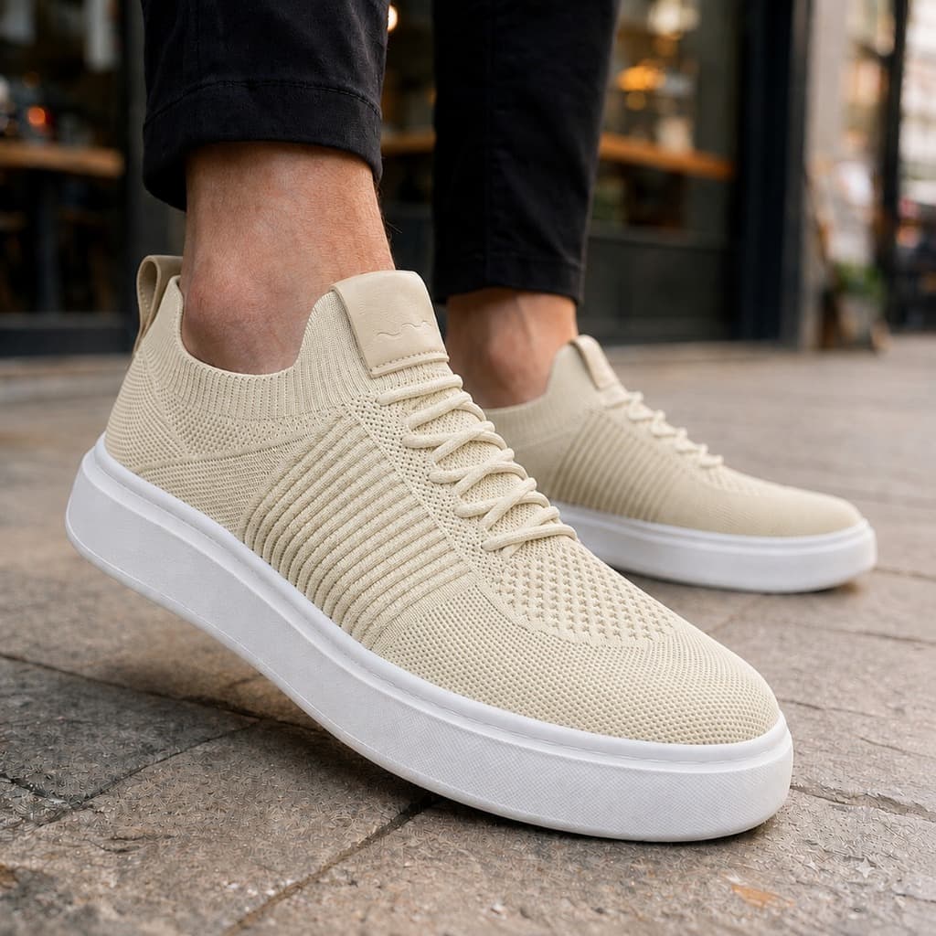 Tênis Knit Masculino Calce Fácil Confortável Leve Respirável
