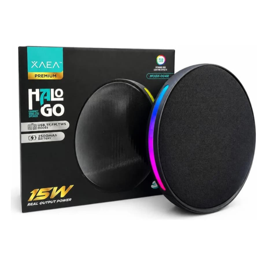 Caixa De Som Bluetooth Xaea Halo Go Modx-004r 15w Rgb