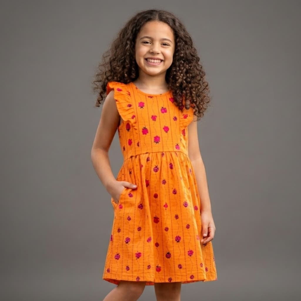 Vestido Infantil Menina Verão Feminino look casual Infantil feminina criança roupa infantil menina