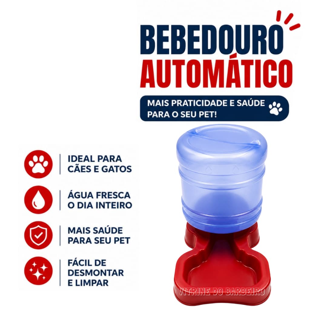 Bebedouro Automático 10L Para Cachorros Porte Médio e Grande