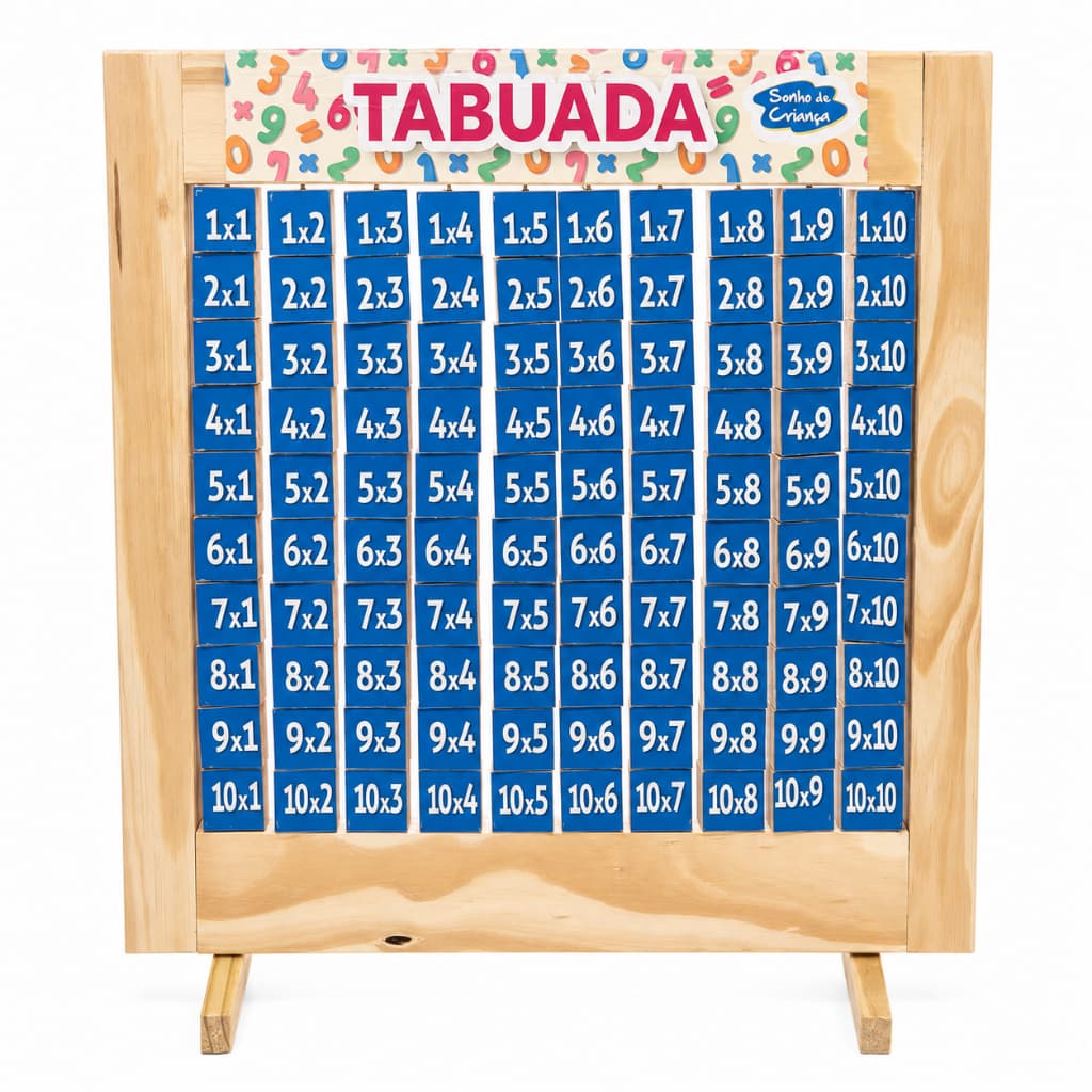 Tabuada Dinâmica Giratória Matemática Multiplicação Brinquedo Educativo - Sonho De Criança