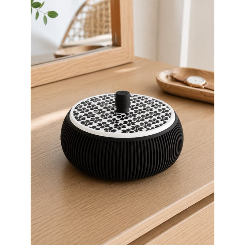 ORGANIZADOR DECORATIVO REDONDO COM TAMPA PORTA TRECO PORTA JOIAS PORTA CHAVES
