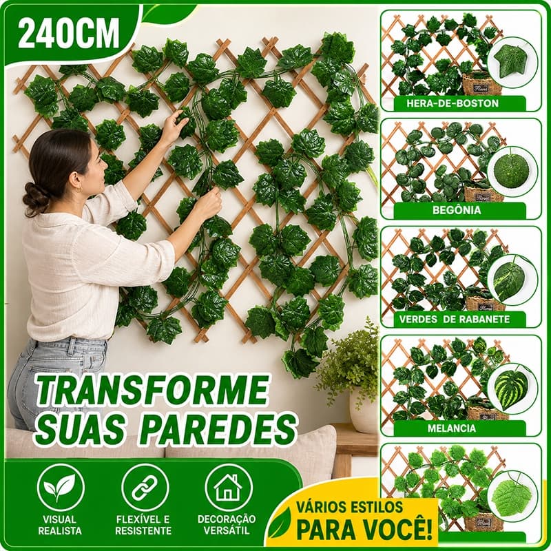Folhagem Artificial Pendente Trepadeira Planta Decorativa Vaso Casa Festa Jardim