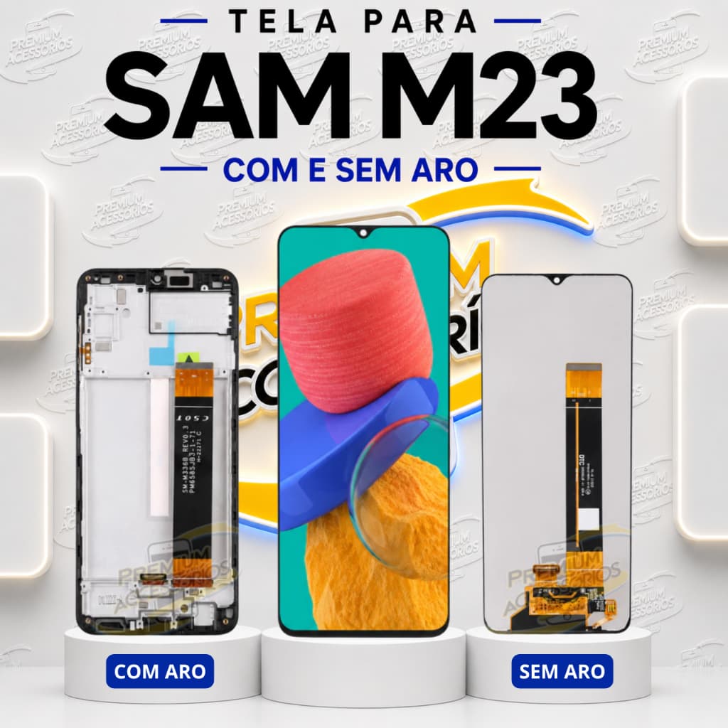Frontal Premium Display M23 Tela Touch Lcd Com Aro 100% Nova- A Pronta Entrega