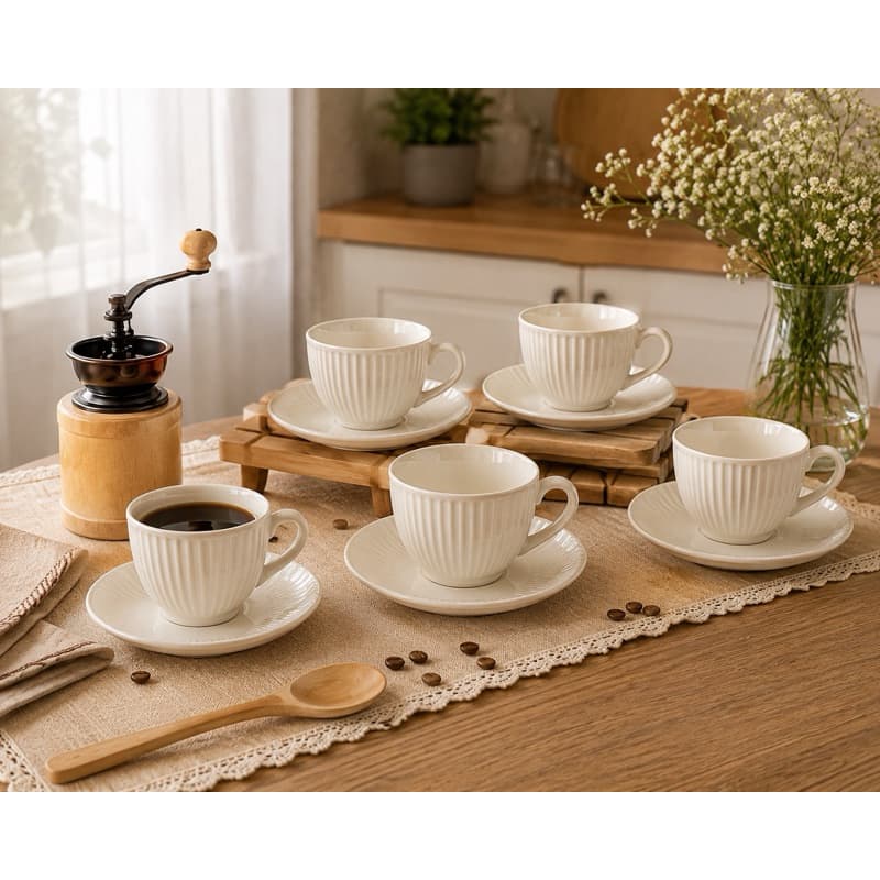 Jogo de xícaras 12 peças | Transforme seus momentos de café em momentos especiais!
