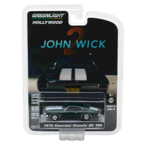 Greenlight Hollywood Series 1970 Cheverolet Chevelle SS 396 - John Wick 2 - Miniatura 1/64