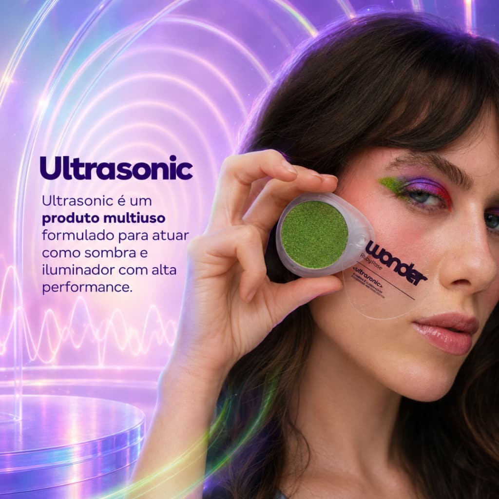 Sombra e Iluminador Ruby Rose Ultrasonic Wonder HBM1013 2 em 1 – Escolha a Cor