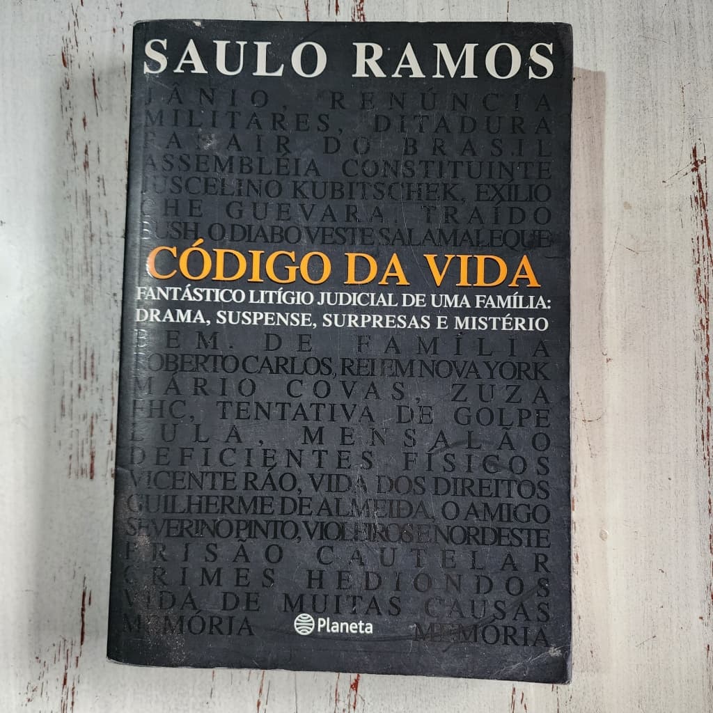 Código da Vida – Saulo Ramos – Planeta – Livro Usado – Drama Suspense e Memórias