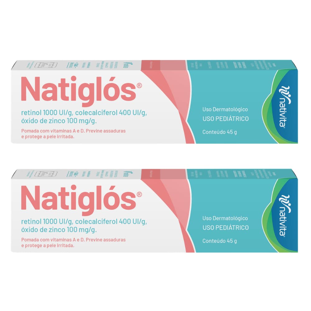 Natiglós Pomada Dermatológica 45g Para Bebê Assaduras Vitaminas A D e Óxido de Zinco