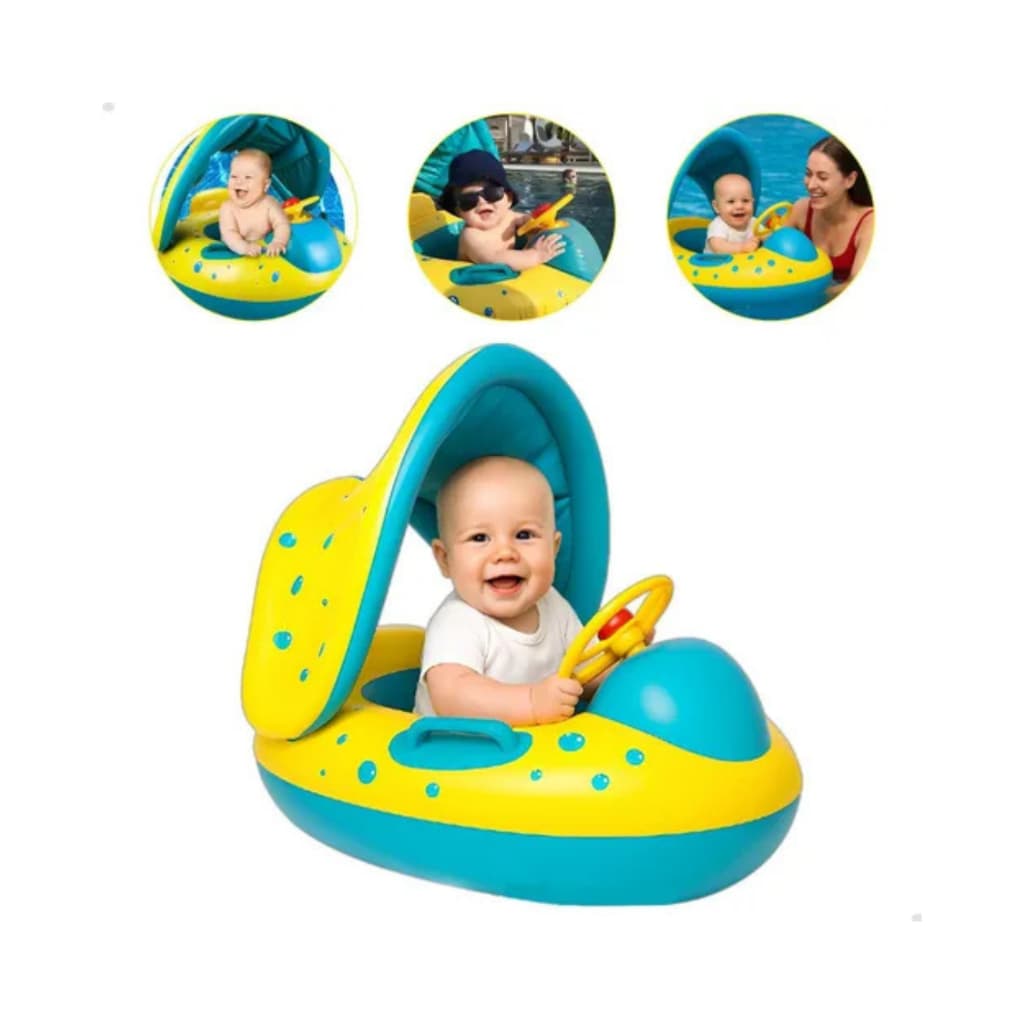 Boia Bote Cobertura Removível Bebe Cabana Casinha Proteção Com Volante Buzina Menino Ink Id