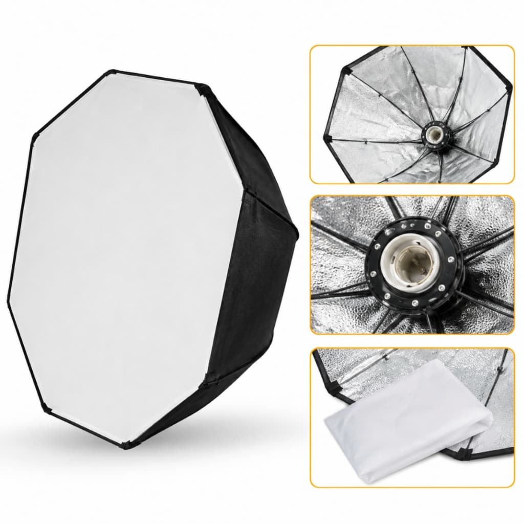 Octabox 70cm Tudoprafoto soquete simples Trava de Abertura Capa Difusora