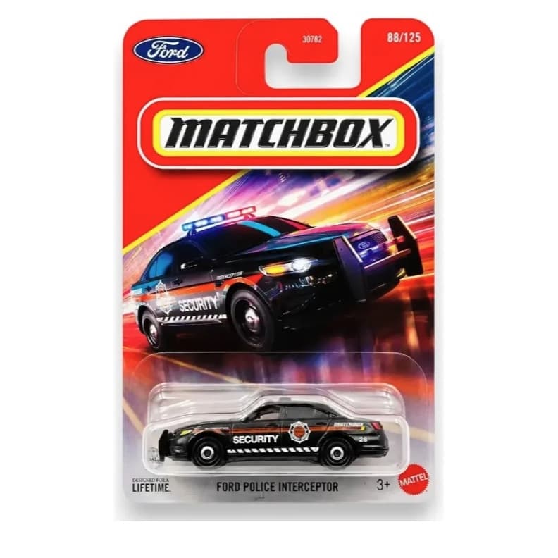 Matchbox Miniaturas Colecionáveis 88/125 Ford Police Preto Ref30782