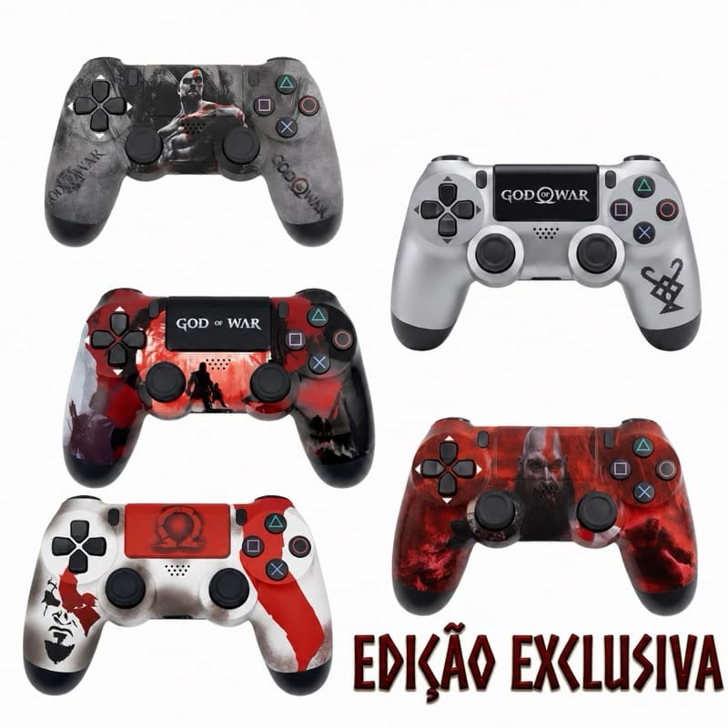Controle Sem Fio Compatível com PS4 PC TV Bluetooth Joystick Gamer Personalizado
