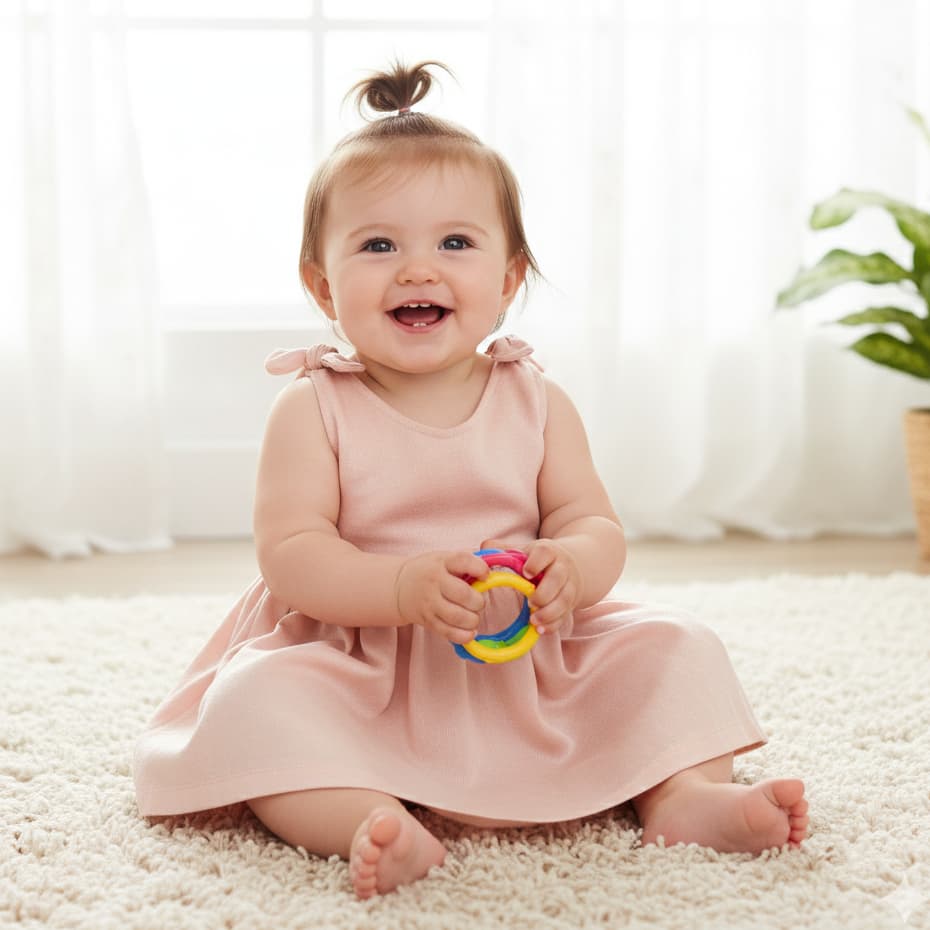 Vestido Infantil Menina Midi Bebê Doce Verão Com Alcinha Regulável Fresquinho Roupa de Bebê Menina