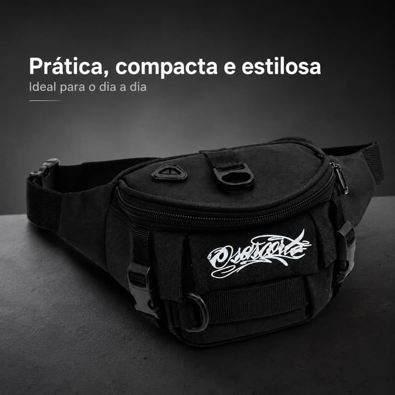 Pochete masculina motoboy Bag transversal osascorte