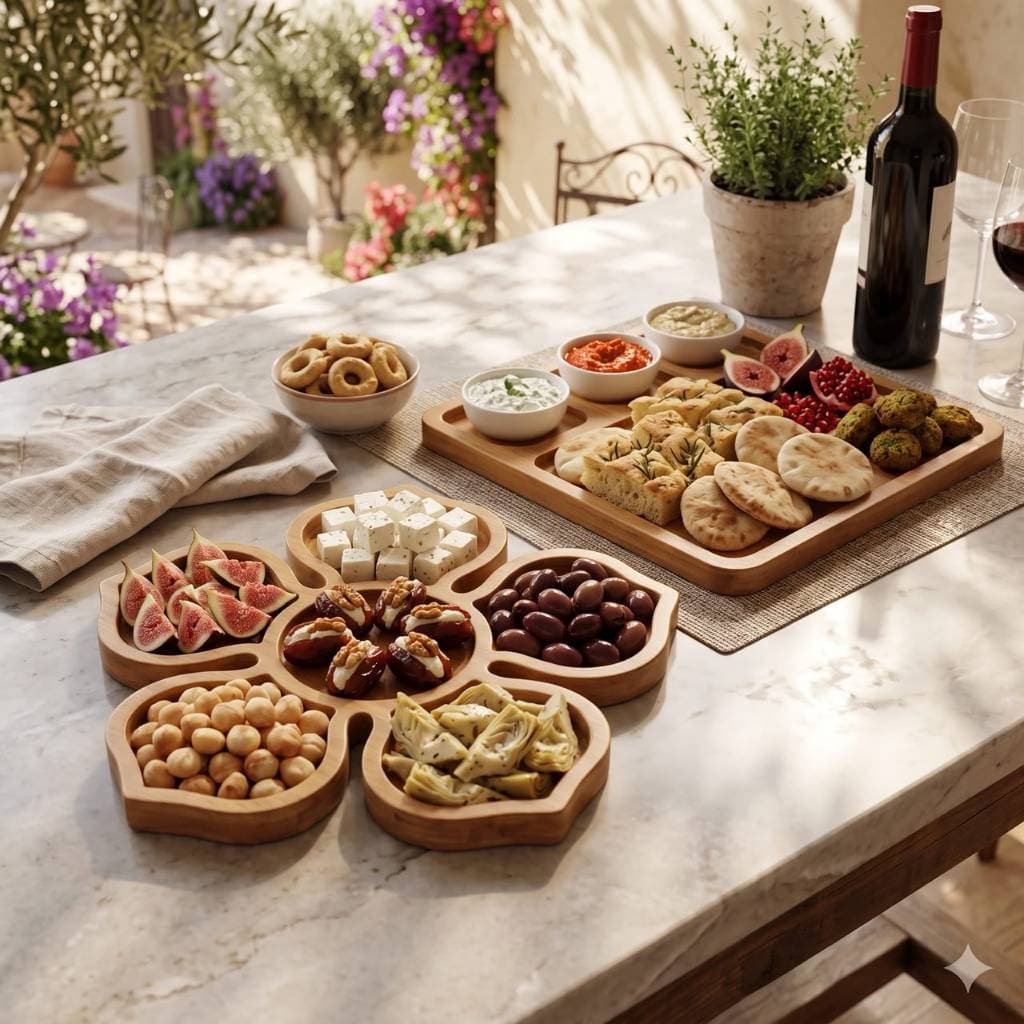 Kit Petisqueira Flor + Petisqueira Quadrada MDF 30x30cm Porta Frios Petiscos Queijo Aperitivos Café Cama ENVIO IMEDIATO
