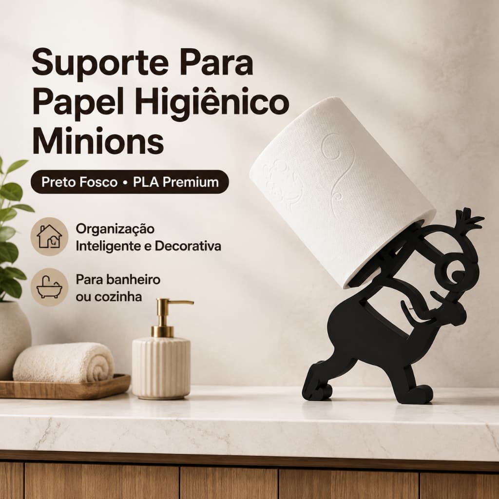 Suporte Para Papel Higiênico Minions