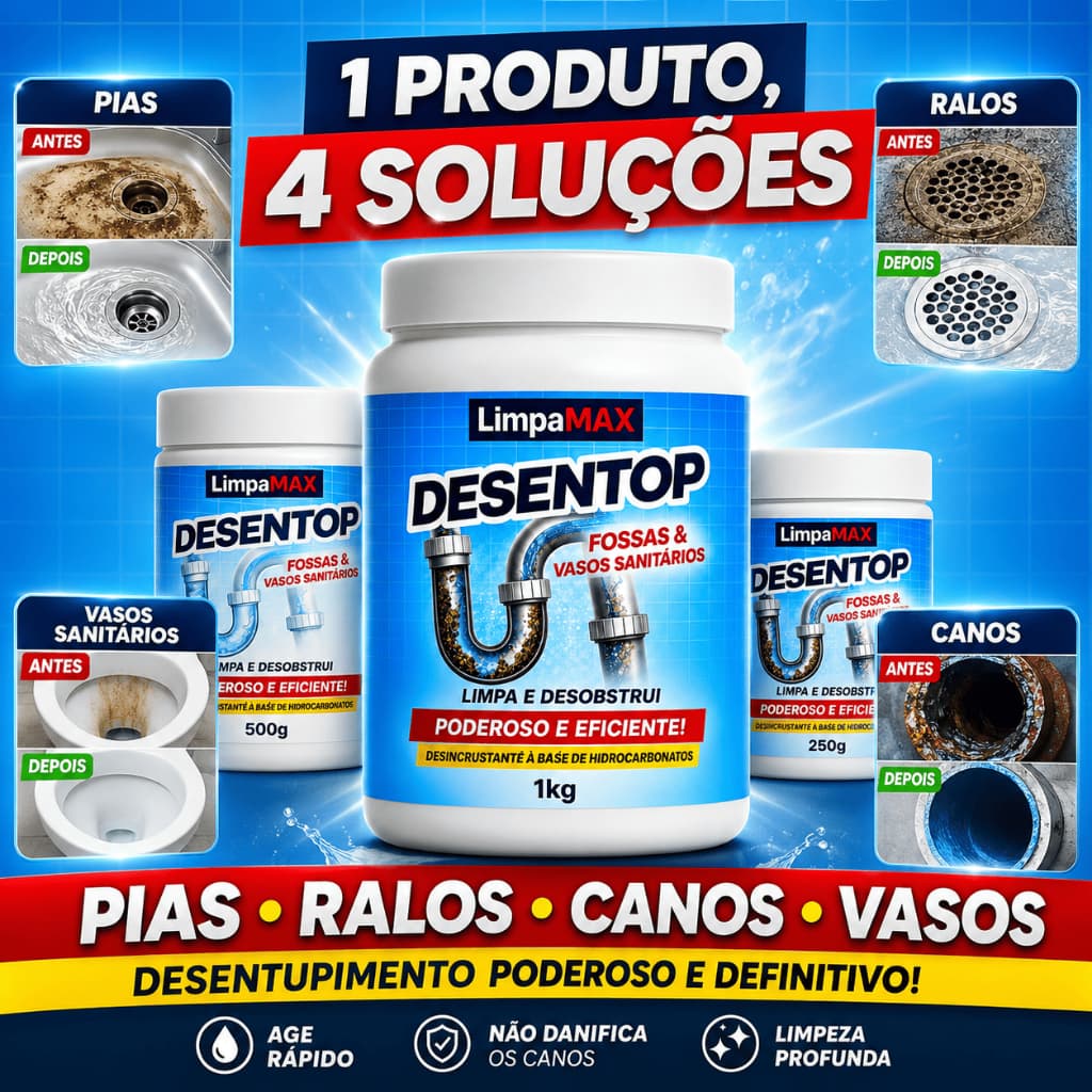Limpamax Desentupidor Para Pia Ralo Cano Tubulação 100g 250g 500g 1kg
