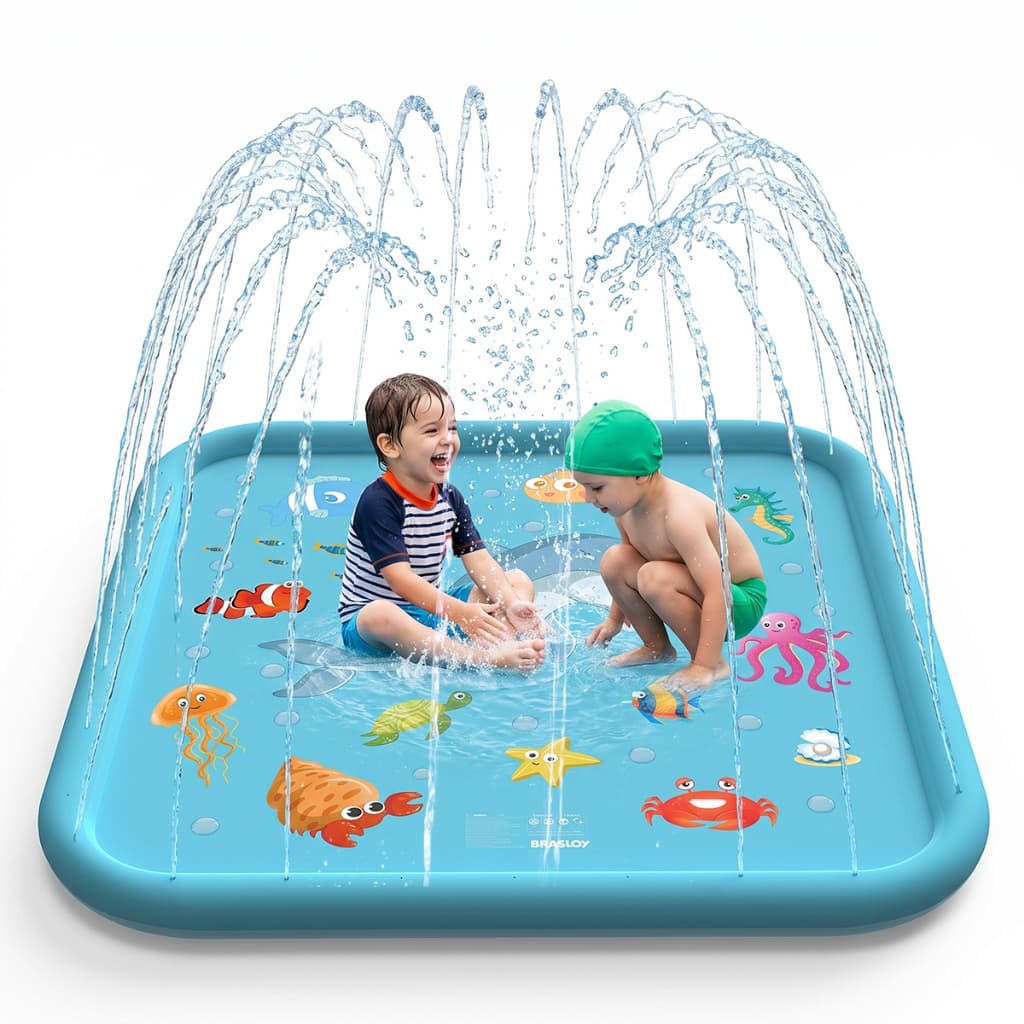 Brastoy Splash Sprinkler Piscina Inflável Impressa Brinquedo de Água Inflável 170cm
