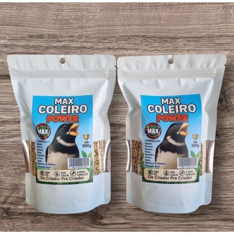 KIT 2 MAX COLEIRO POWER 500G CADA