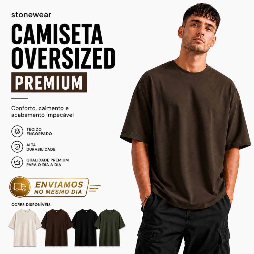 Camiseta Oversized Premium Masculina