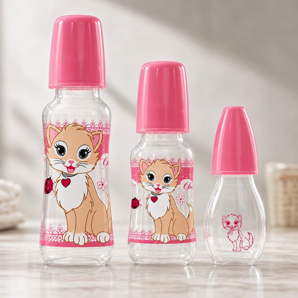 Kit Mamadeira Petita Bico de Silicone 240 ml 140 ml 60 ml