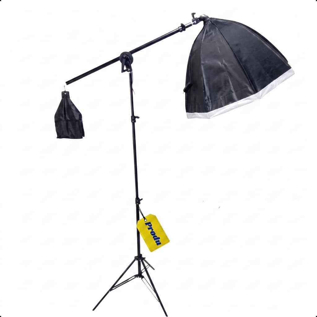 Kit Softbox Octabox 50cm Tripé Girafa Grid Colmeia Produ Iluminação Profissional Estúdio Foto Vídeo