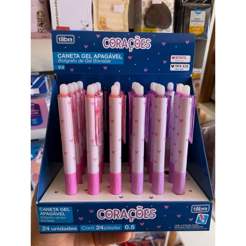 CANETA GEL APAGÁVEL RETRÁTIL 0.5MM TILIBRA
