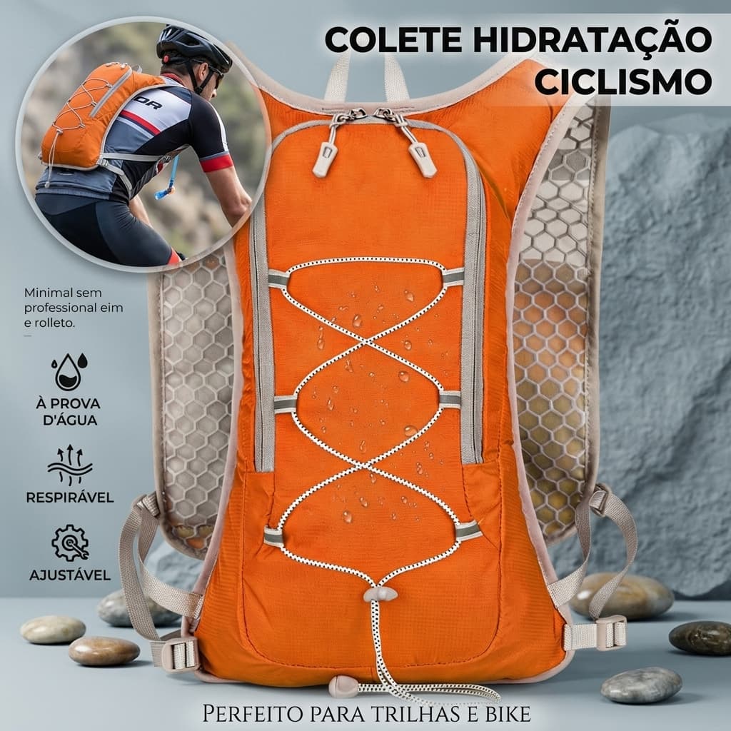 Mochila Esportiva Impermeável para Ciclismo e Corrida, Grande Capacidade, Trilha e Montanhismo