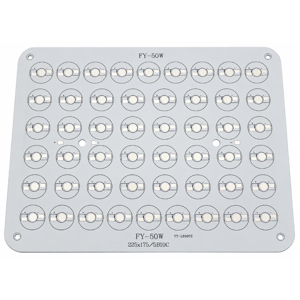 Placa MCPCB Retangular Para Soldar 50 LEDs De 1W Ou 3W K1394