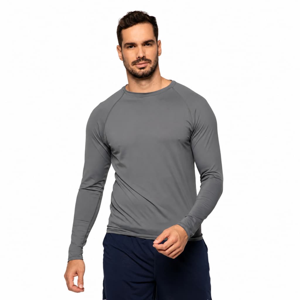 Camisa Segunda Pele Térmica Masculina Manga Longa Proteção UV50+ Keeper