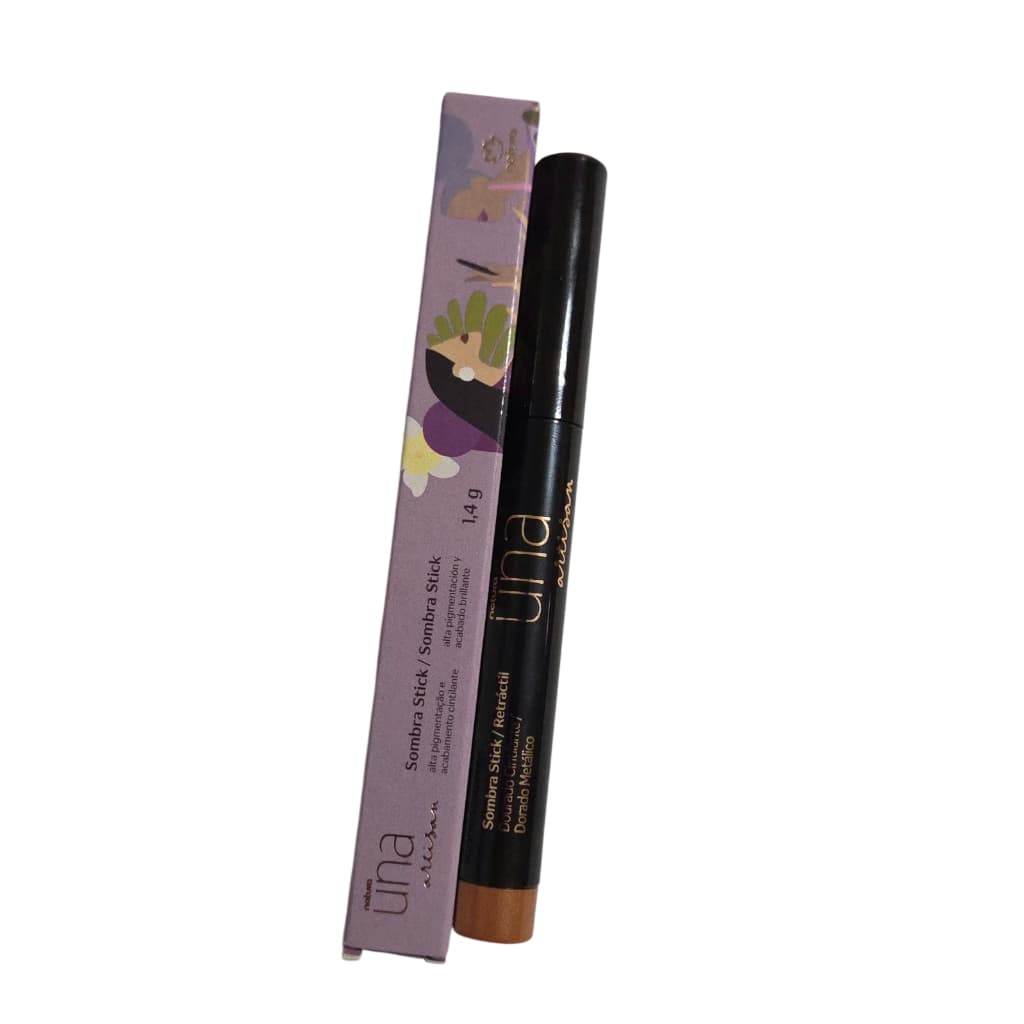 Sombra Stick Natura Una 1,4g Cores:  Dourado Cintilante e Roxo Cintilante