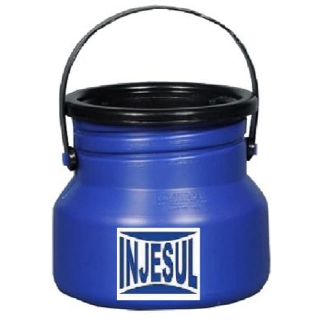 Vasilhame para transporte de leite 2 litros   Cor: Azul Bombona leiteira Injesul